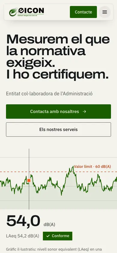 Portada del disseny B, en un mòbil